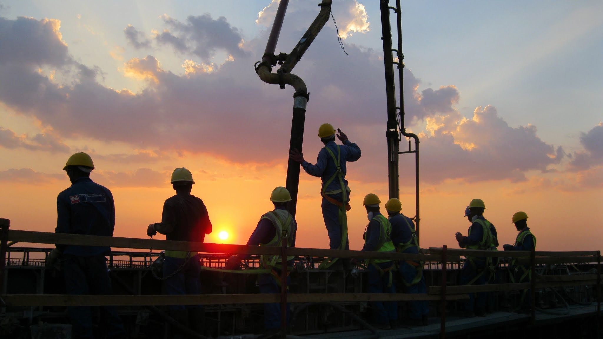 Nampula Water Supply Plant - Concrete Work - Sunset