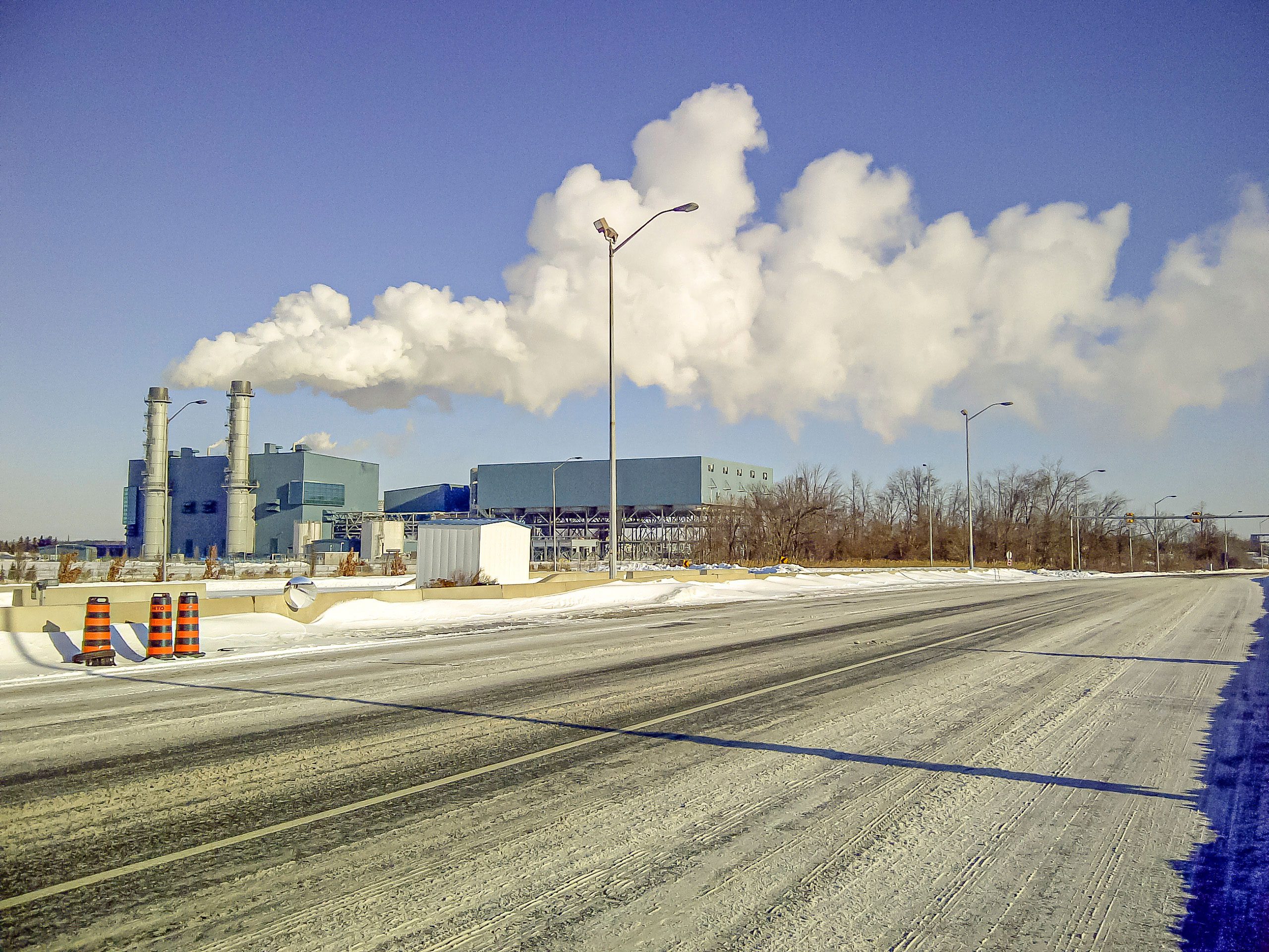 Air and Noise Factory in Landscape