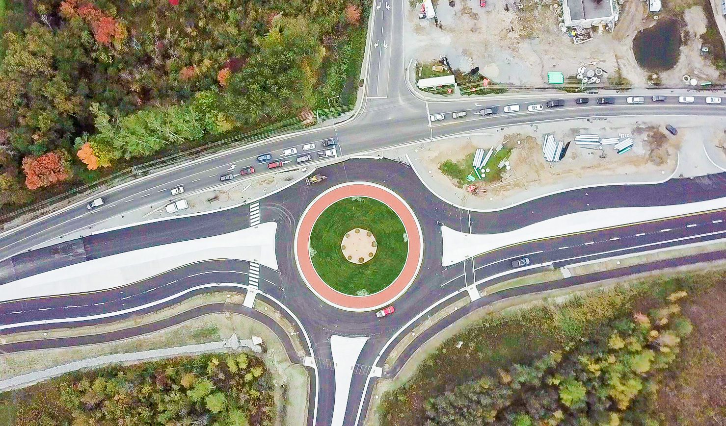 County Road 93 Reconstruction Roundabout Aerial