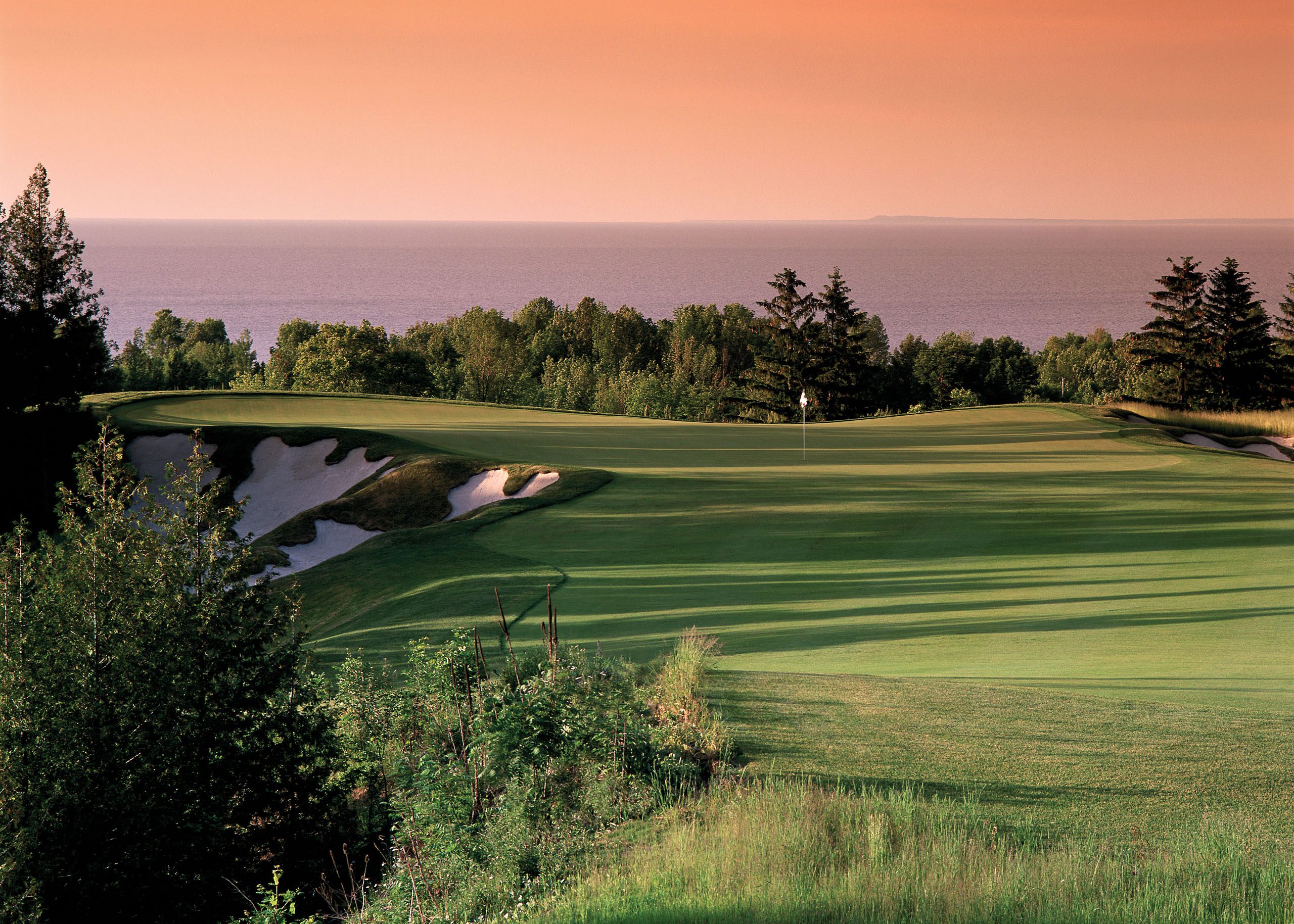 Georgian Bay Golf Club Hole 3 at Sunset