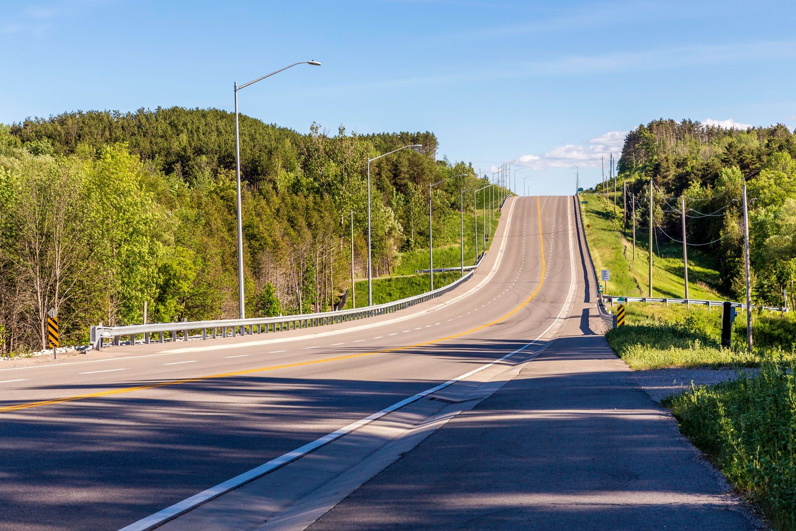 Transportation - Highway 50 uphill with passing lanes