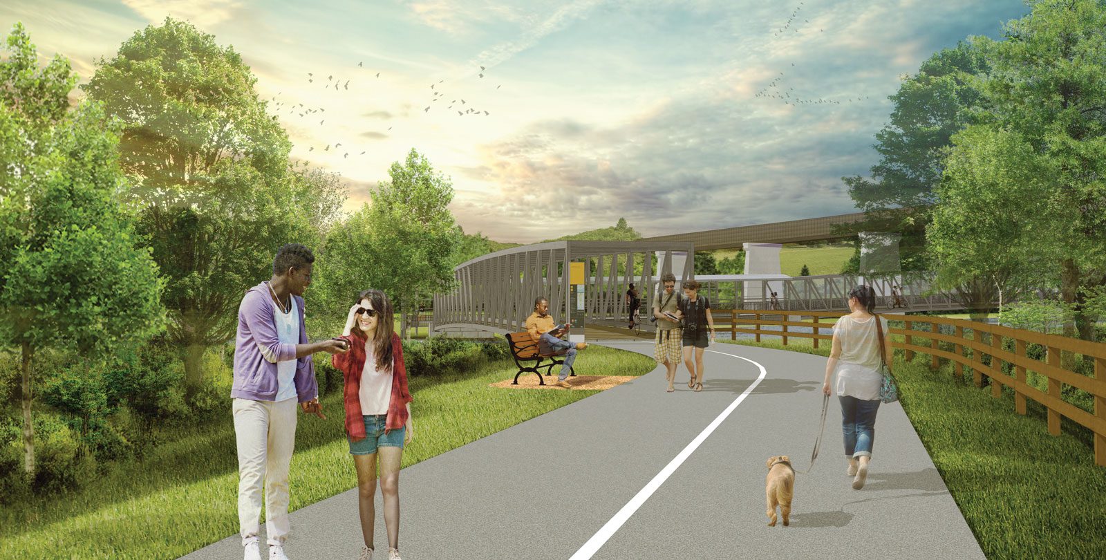 Mid Humber Gap Perspective Rendering of Main Trail