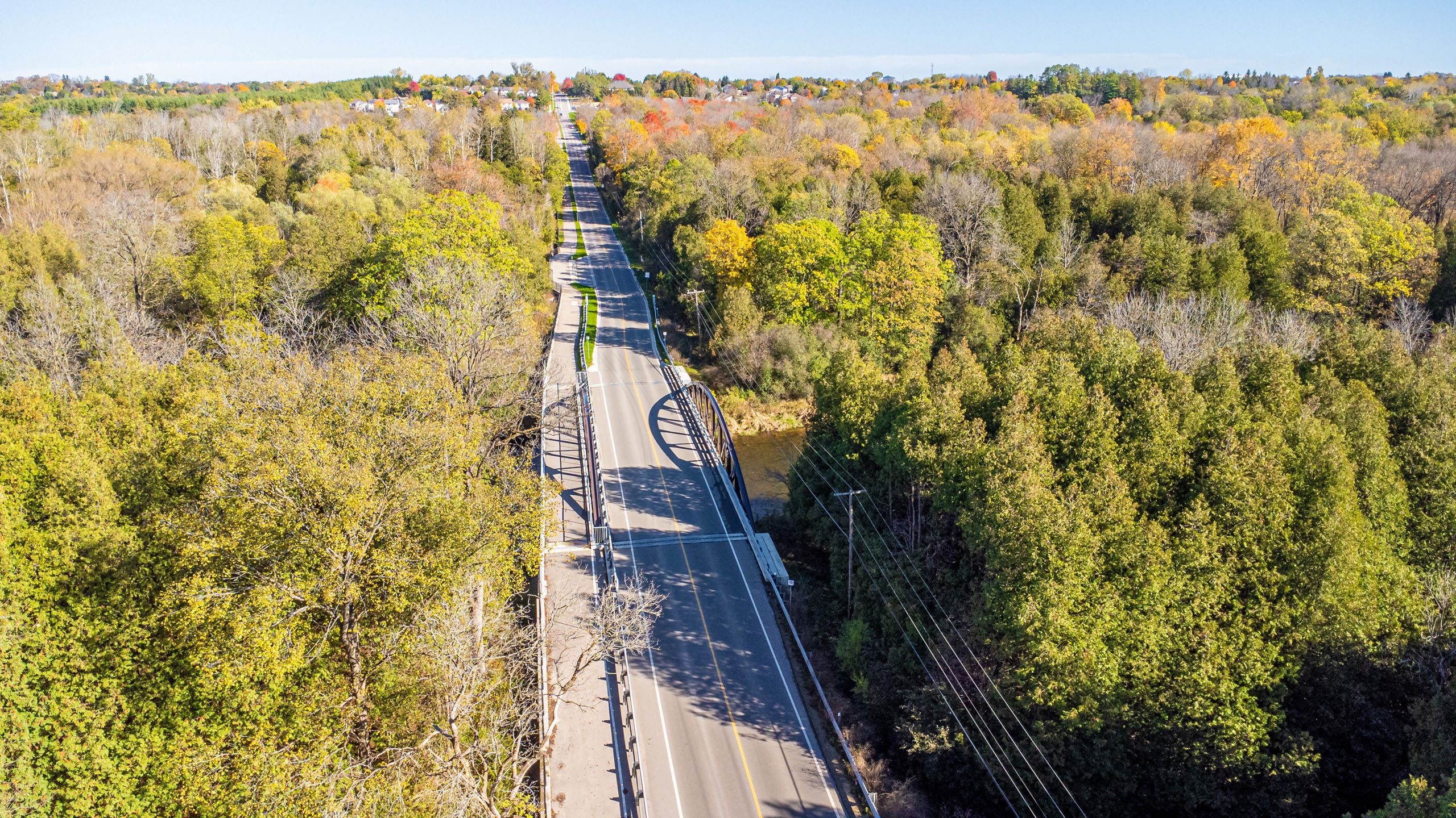 Niska Road Bridge Aerial Facing East