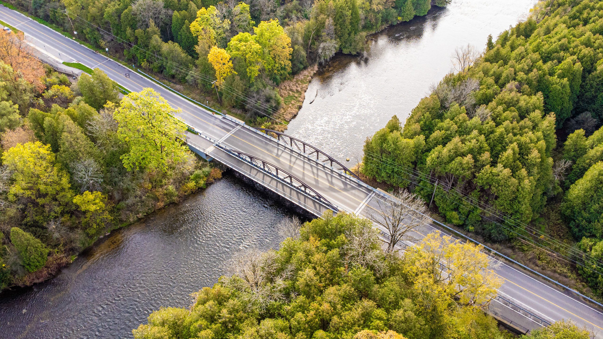 Niska Road Bridge Aerial from Above 2