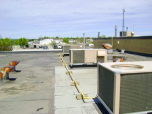 Industrial Building Rooftop with AC units and Vents