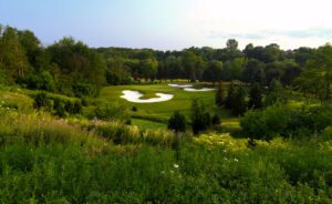 Golf Course with Sand Pits