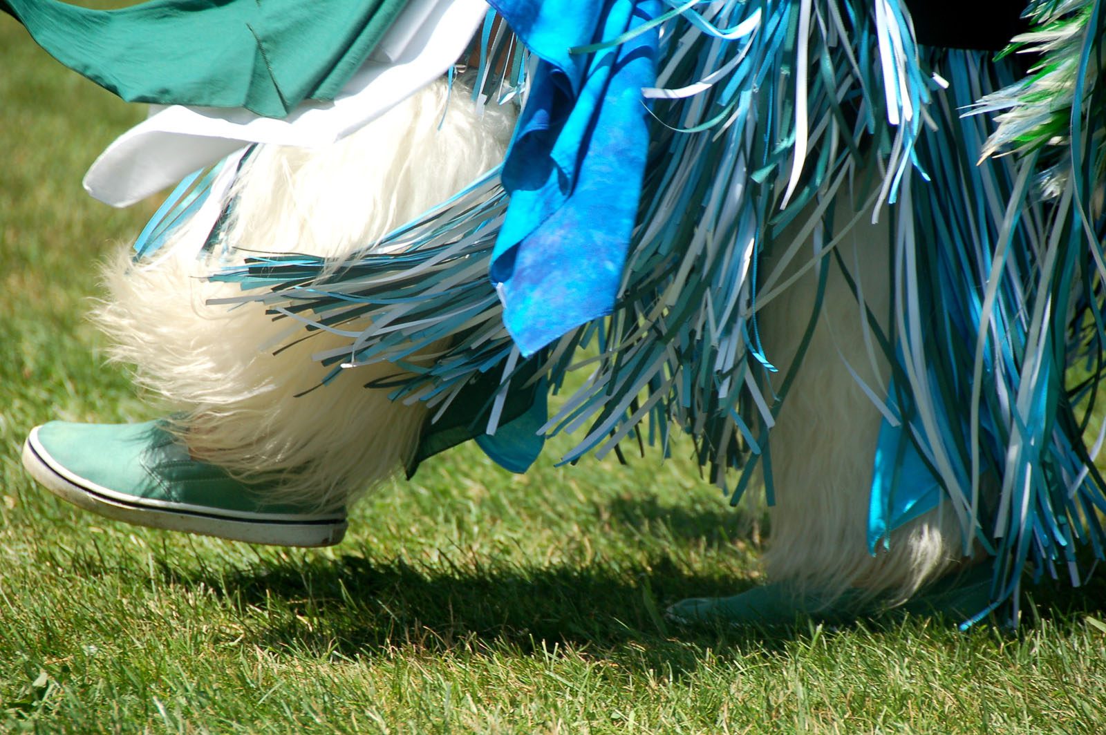 Indigenous Person Dancing focused on the feet