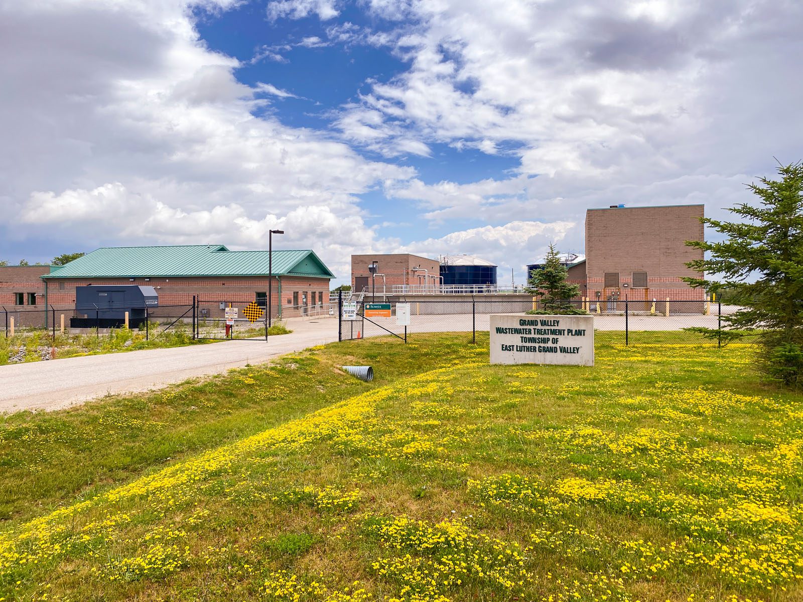 Grand Valley Wastewater Treatment Plant From Roadway