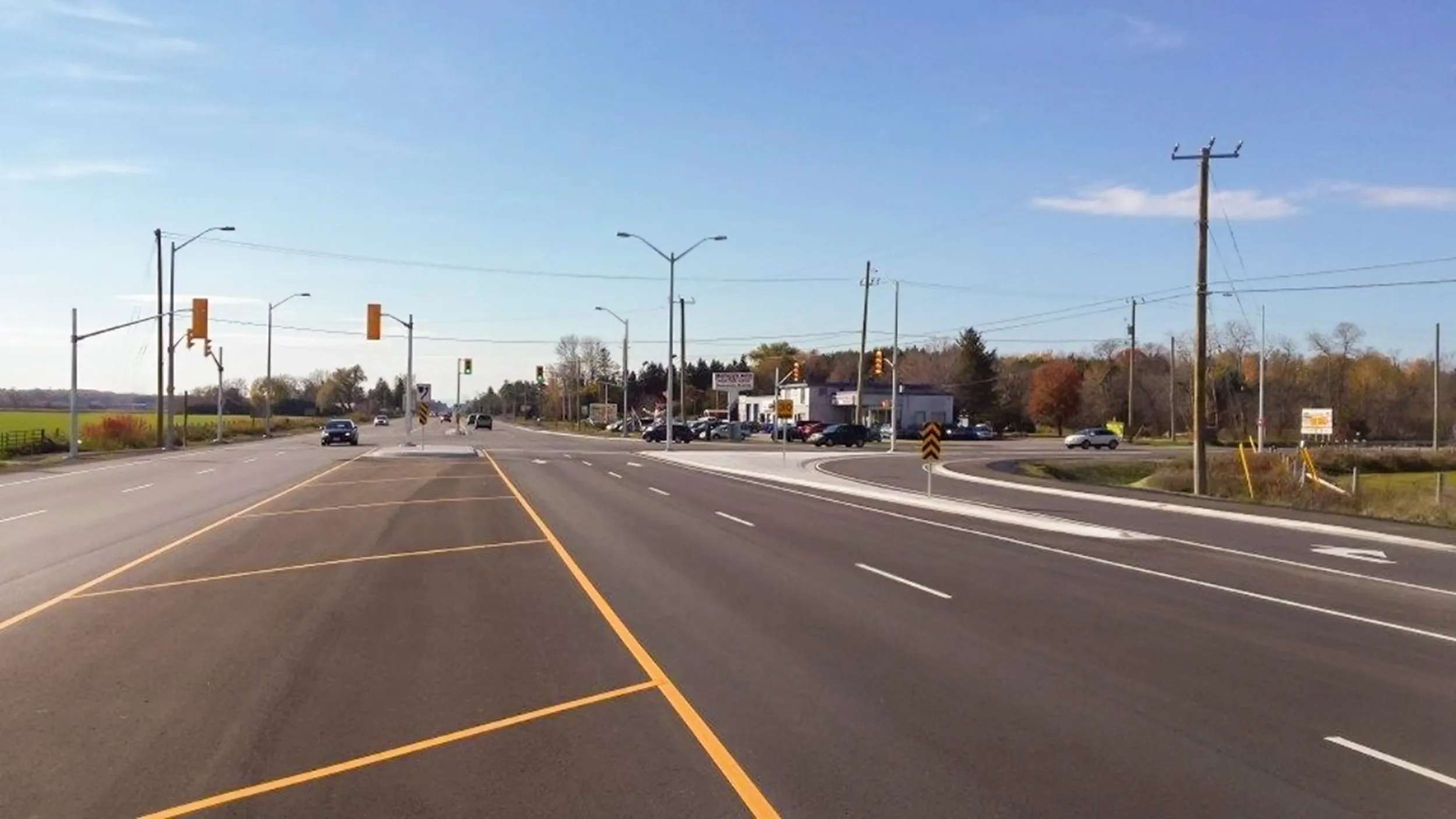 County Road 90 view of intersection