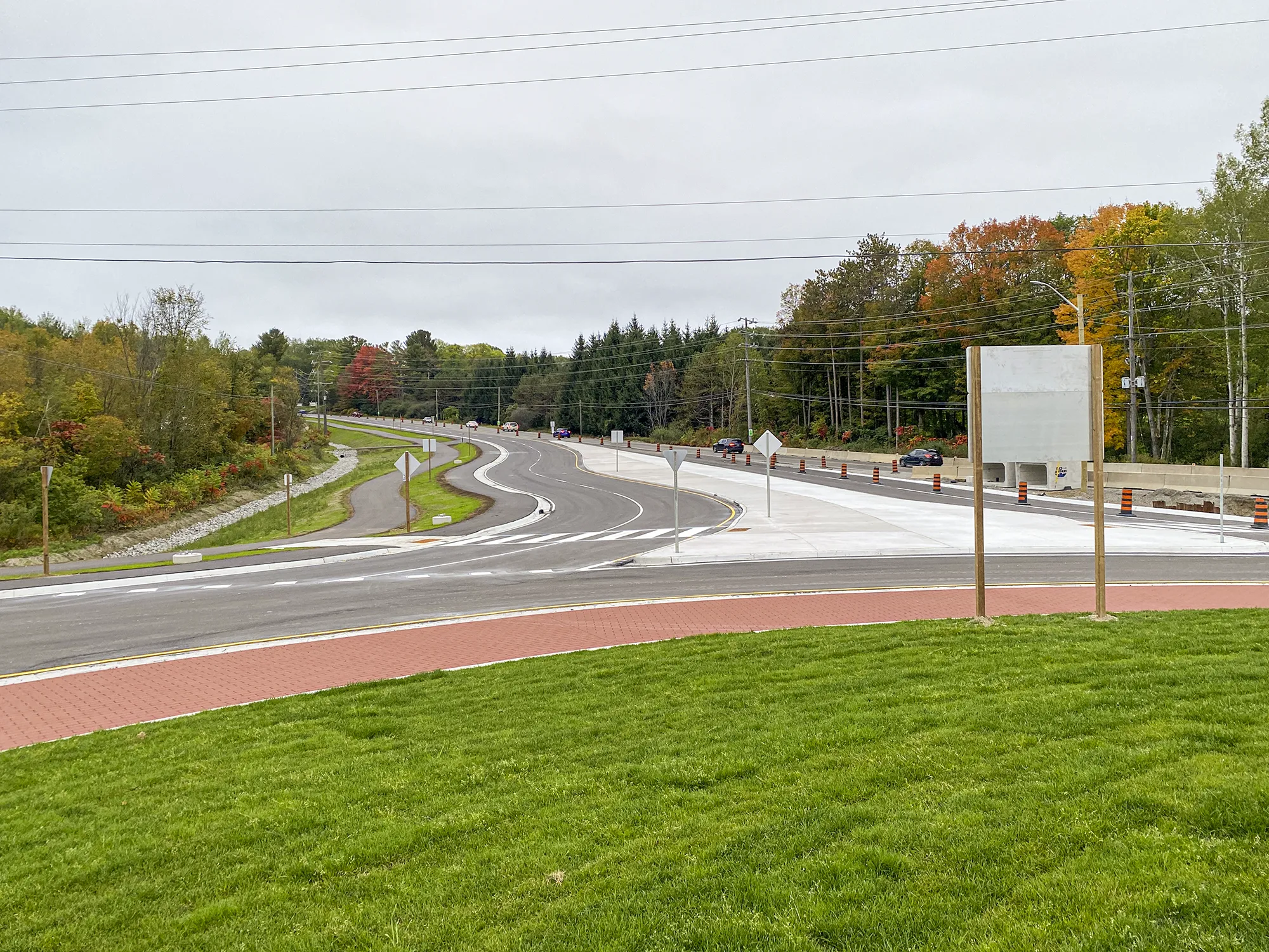 County Road 93 view from roundabout