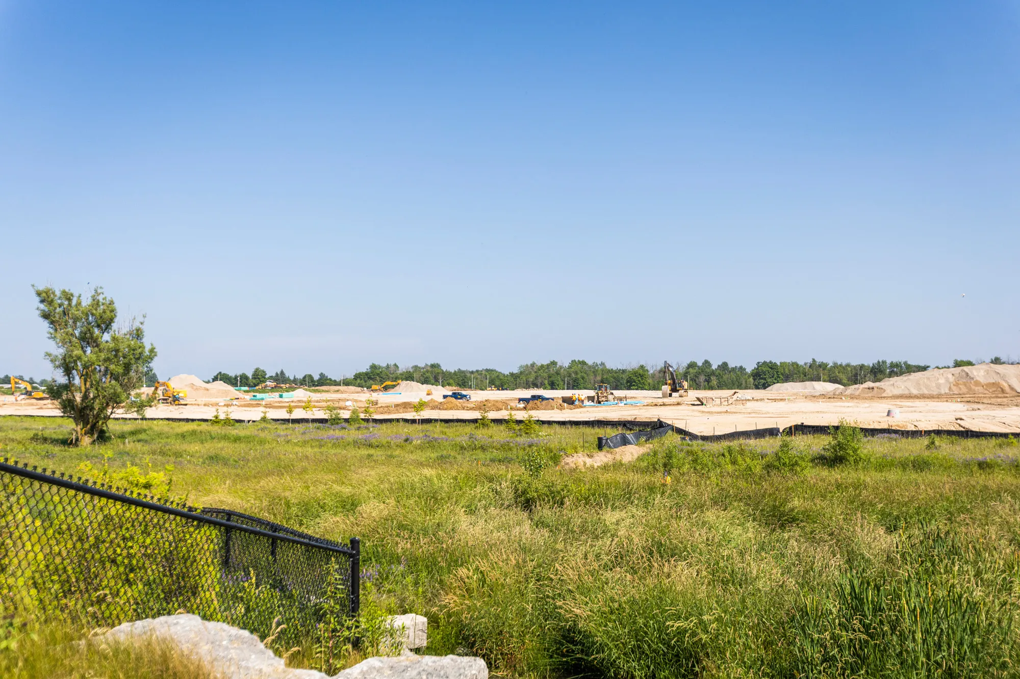 Sorbara Nigus Development - weltlands and construction site